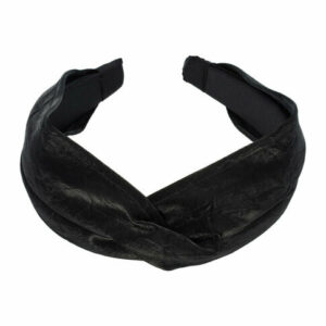 Haarband Diadeem 6cm – Twist & Kreukelpatroon Stof – Zwart