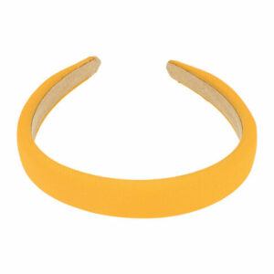 Haarband Diadeem 2cm – Zacht Gevuld – Effen Kleur Stof – Oranje