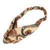 2110732248 Haarband Twist 5cm – Paisleyprint – Gladde Stof – Multicolor Beige Bruin