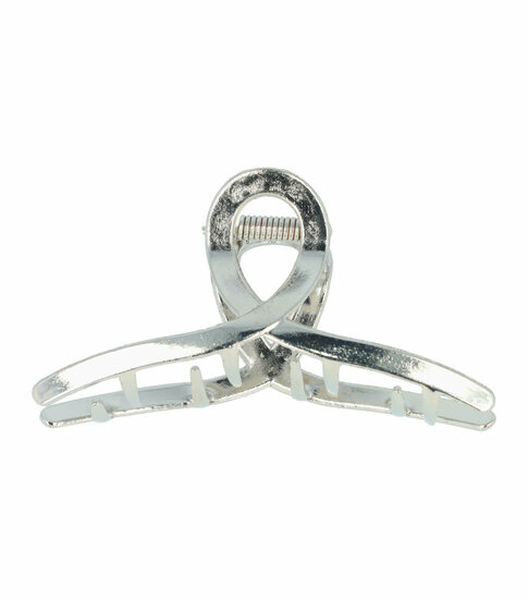 2110749807 Haarspeld Haarklem 7,5cm – Wave Vorm – Metaal – Zilver