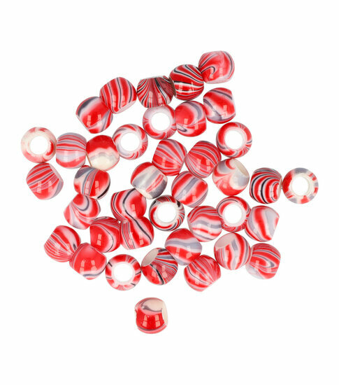 2110749876 Haarspeld haarkralen - Marmer patroon 1,2cm - Rood - Set van 30