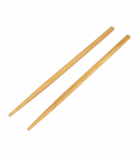 2110749921 Haarspeld haarpinnen - Haarstokjes basic hout 18cm - Bruin - Set van 2