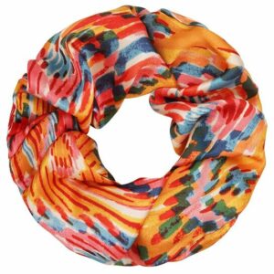 Haarelastiek Scrunchie – Streepprint – Gladde Stof – Roze Blauw Geel