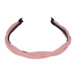 Haarband Diadeem 1,5cm – Gedraaid Rubberlook – Roze