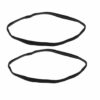 2110759338 Haarband sport - Elastiek anti-slip 1cm - Zwart - Set van 2