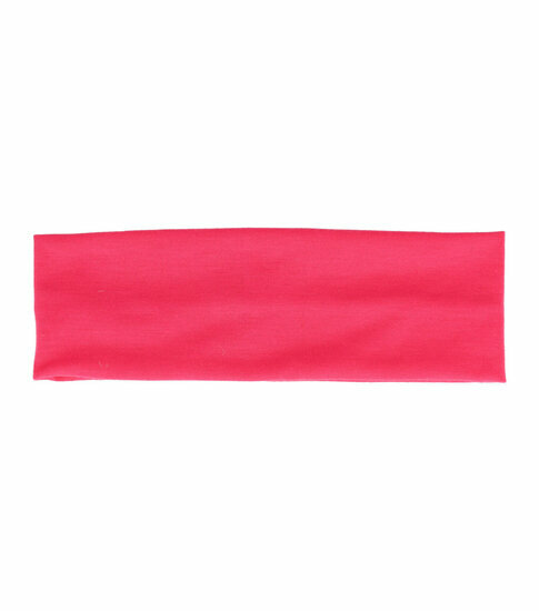2110759350 Haarband stof - Basic 6cm - Fuchsia roze