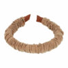 2110759377 Haarband Diadeem 2cm – Dikke Gerimpelde Stof – Bruin