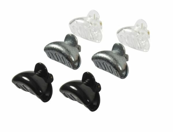 Haarspeld Haarklemmen 3cm – Glans – Transparant Zwart Zilver – Set van 6