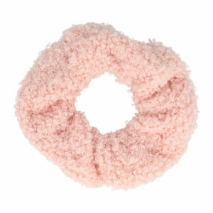 Haarelastiek Scrunchie – Teddy Stof – Roze