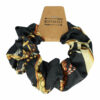 2110763853 Haarelastiek Scrunchie – Kettingprint – Gladde Stof – Zwart