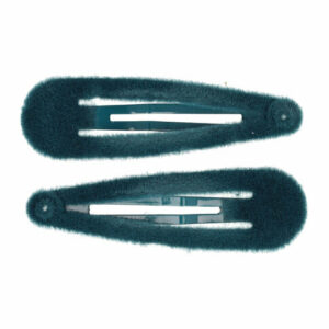 Haarspeld Klikklak 5 cm - Velvet - Blauw Groen - Set van 2