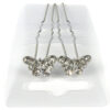 2110763982 Haarspeld haarpinnen - Vlinder strass steentjes - Zilver - Set van 2