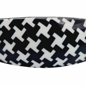 Haarspeld Patentspeld Ovaal 9cm - Grafische Print - Zwart/Wit