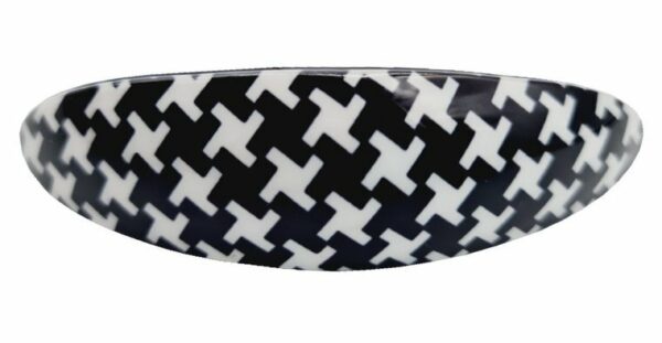 2110764006 Haarspeld Patentspeld Ovaal 9cm - Grafische Print - Zwart/Wit