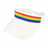2110764015 Zonneklep verstelbaar – regenboogkleuraccent – one size – wit