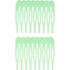 2110764060 Haarspeld Sierkam Opsteekkammen - Basic grove tand 4,5cm - Groen - Set van 2