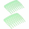 2110764063 Haarspeld Sierkam Opsteekkammen - Basic grove tand 4,5cm - Groen - Set van 2