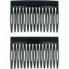 2110764204 Haarspeld Sierkam Opsteekkammen - Basic grove tand 7cm - Zwart - Set van 2
