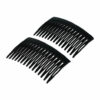 2110764207 Haarspeld Sierkam Opsteekkammen - Basic grove tand 7cm - Zwart - Set van 2