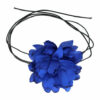 2110768038 Haarband bloem - Veter striklint - Blauw