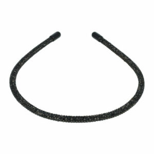 Haarband Diadeem 0,5cm – Smal – Glitter Steentjes – Zwart