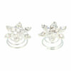 Haarspeld curlies - Bloem 1,5cm - Zilver - Set van 2