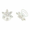 Haarspeld curlies - Bloem 1,5cm - Zilver - Set van 2