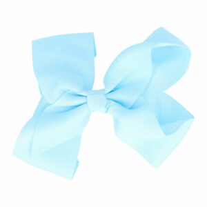 Haarspeld Duckklem 10cm – Strik van Stof – Lichtblauw