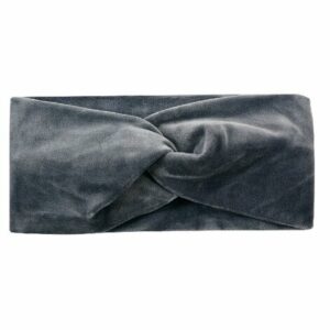 Haarband Twist 12cm – Effen Kleur – Velvet Stof – Grijs