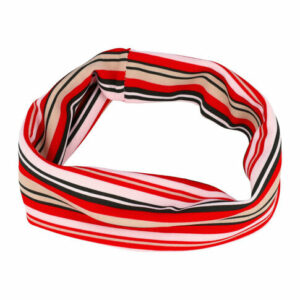 Haarband stof - Streep patroon 8cm - Rood