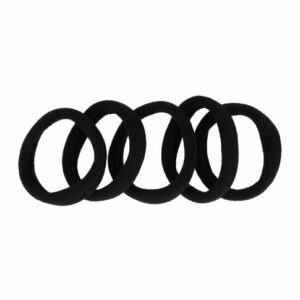 Haarelastieken basic - Endless klein 4cm - Zwart - Set van 5