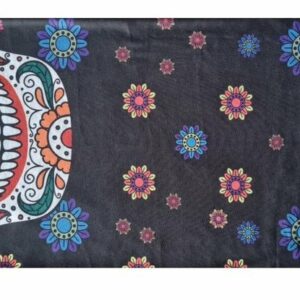 Haarband multifunctioneel - Dag van de doden 45x25cm - Zwart