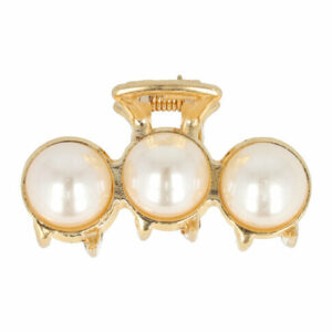 Haarspeld Haarklem 4cm – Parels – Metaal – Wit Goud