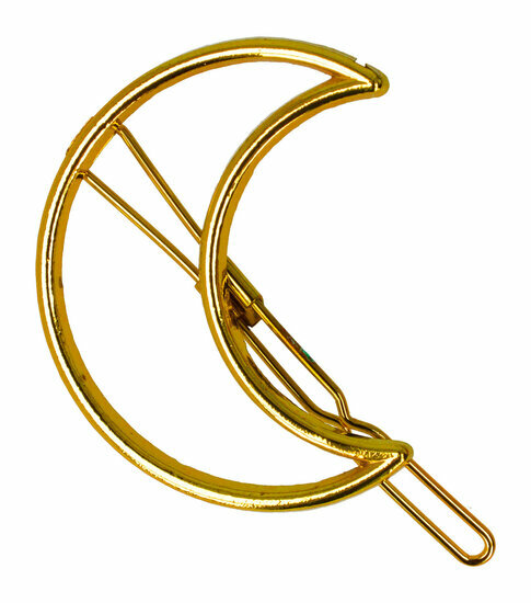 2110771029 Haarspeld haarclip - Maan open vorm 5cm - Goud