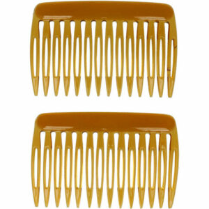 2110771050 Haarspeld Sierkam Opsteekkammen - Basic grove tand 7cm - Bruin - Set van 2