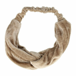 Haarband Twist 6cm – Effen Kleur – Velvet Stof – Beige