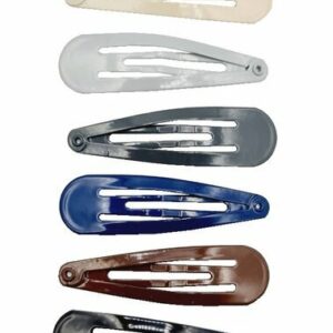 Haarspeld klikklak 5 cm - Basic Naturel - Grijs Blauw Bruin Zwart Beige - Set van 6