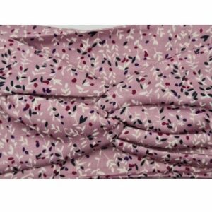 Haarband Twist 9cm – Bladerenprint – Jersey Stof – Multicolor Paars