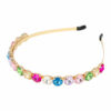 2110775100 Haarband Diadeem 1,2cm – Facetstenen & Metaal – Pastel Kleuren – Multicolor Goud