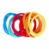 2110775205 Haarelastieken basic - Endless multicolor – Rood roze geel oranje blauw - Set van 12