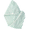 2110775235 Haardoek Haarhanddoek Microvezel – Zigzag Patroon Sneldrogend met Lus & Knoop – Onesize – Groen Wit