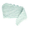 2110775238 Haardoek Haarhanddoek Microvezel – Zigzag Patroon Sneldrogend met Lus & Knoop – Onesize – Groen Wit