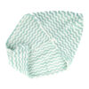 2110775241 Haardoek Haarhanddoek Microvezel – Zigzag Patroon Sneldrogend met Lus & Knoop – Onesize – Groen Wit