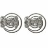 Haarspeld curlies - Strik strass steentjes 1cm - Zilver - Set van 2