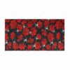 2110777038 Haarband Multifunctioneel Roos Rood Zwart – Bandana, Haarband & Col – Zwart Rood Wit – 45x25cm