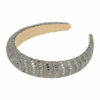 2110777098 Haarband Diadeem 3,5cm – Dik Gevuld – Glitters & Steentjes – Grijs