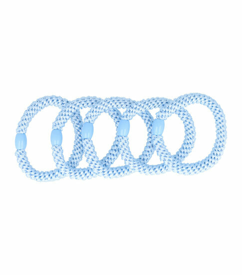 2110777101 Haarelastieken basic - Hair Tie - Lichtblauw - Set van 5