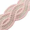 Haarband gevlochten - Kant zilverdraad 3,5 cm - Roze