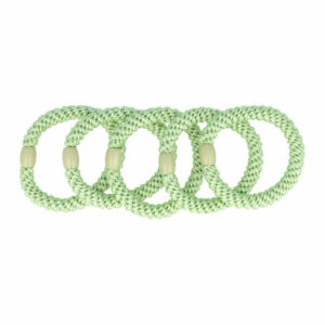 Haarelastieken basic - Hair Tie - Lichtgroen - Set van 5