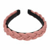 2110778835 Haarband Diadeem 2,5cm – Gevlochten Rubberlook – Roze